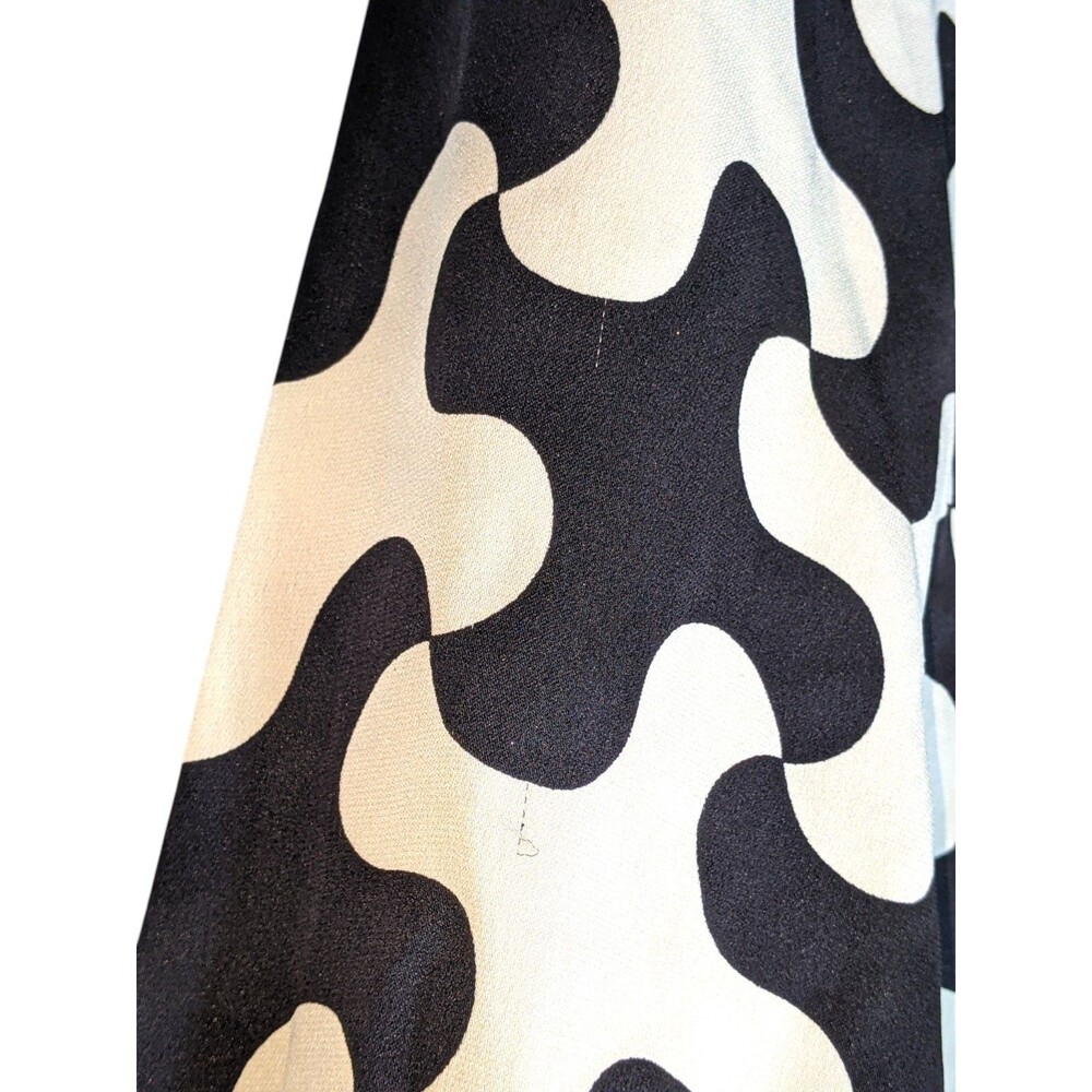 DVF Diane von Furstenberg 100% Silk Tunic Mini Dress Sz 0 XS S Ivory Geometric - Picture 6 of 16